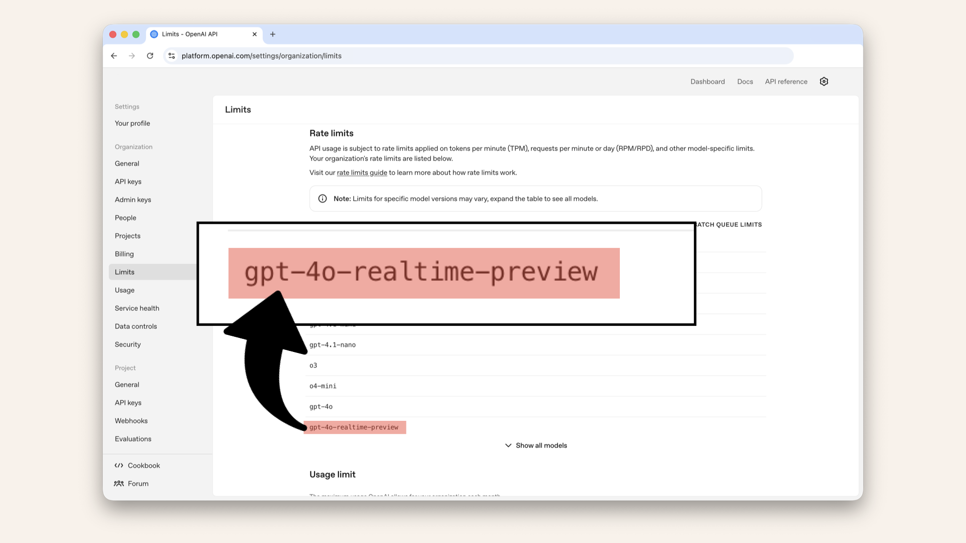 The OpenAI Realtime API requires specific access. Make sure your OpenAI account has access to the gpt-4o-realtime-preview model