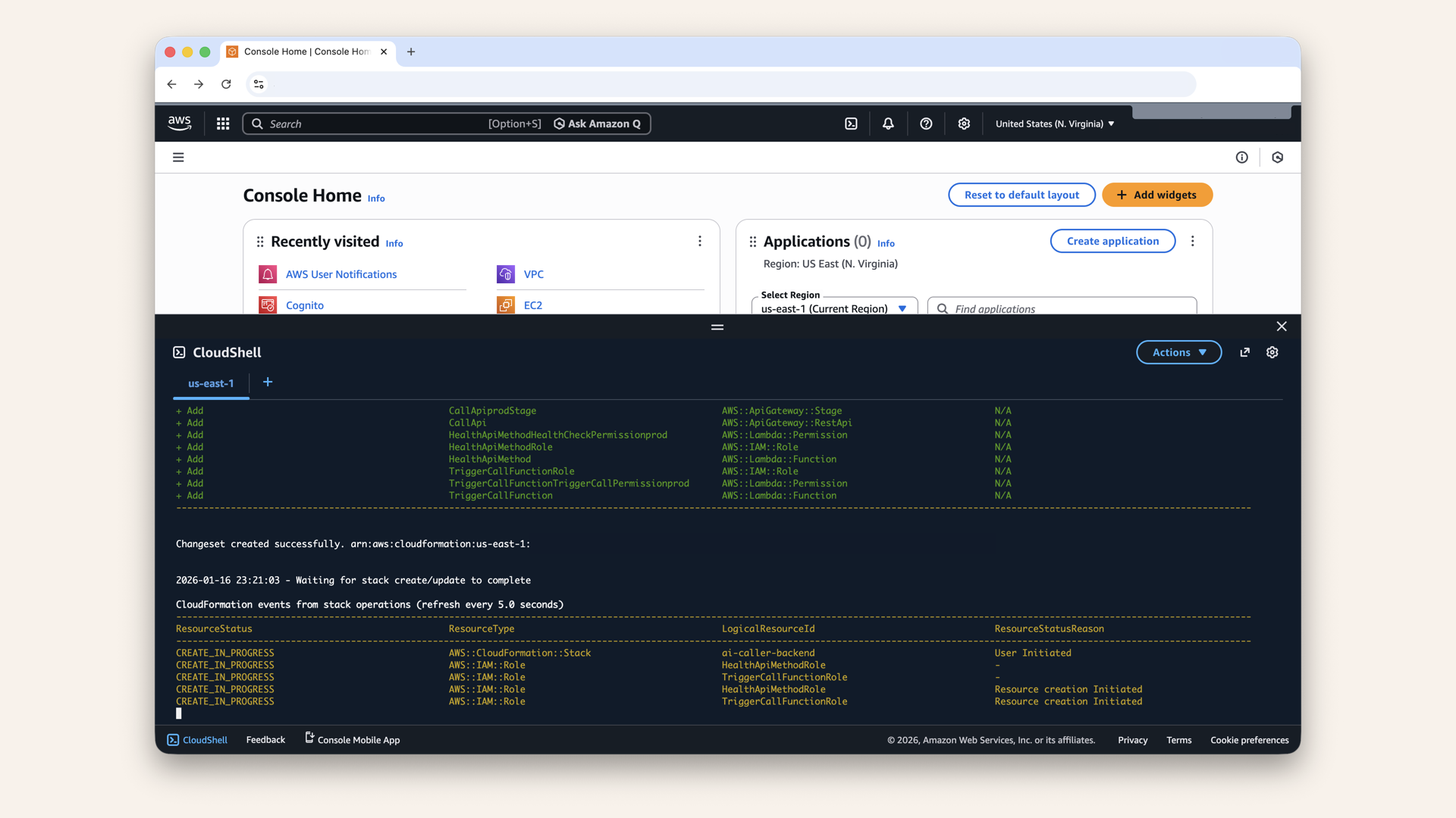 You will see the deployment in progress