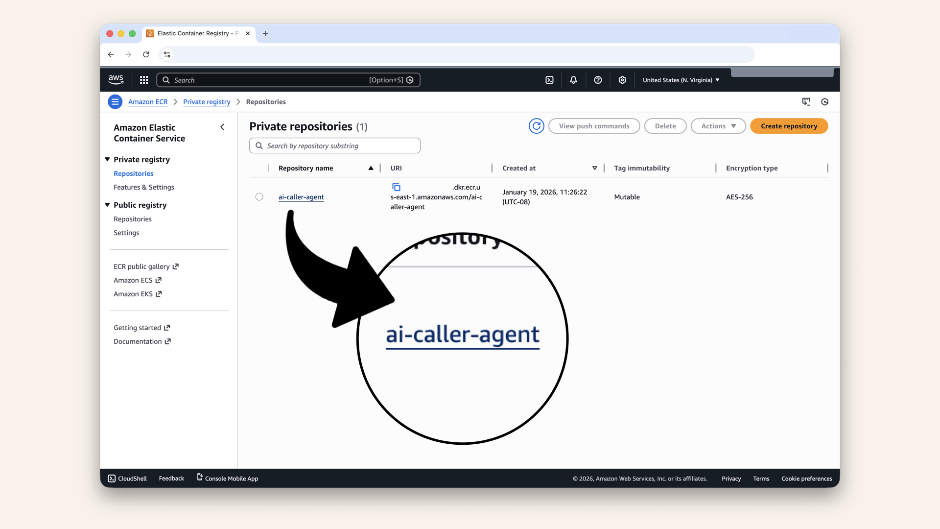 Click on your new repository