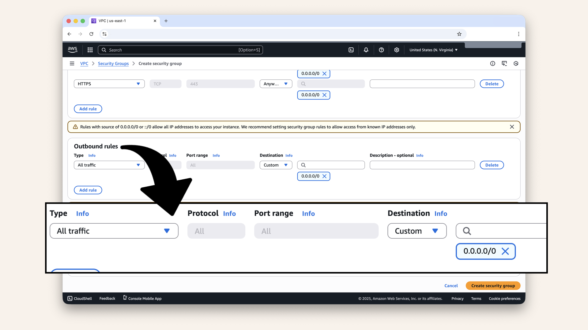 Keep this default rule Keep this default rule