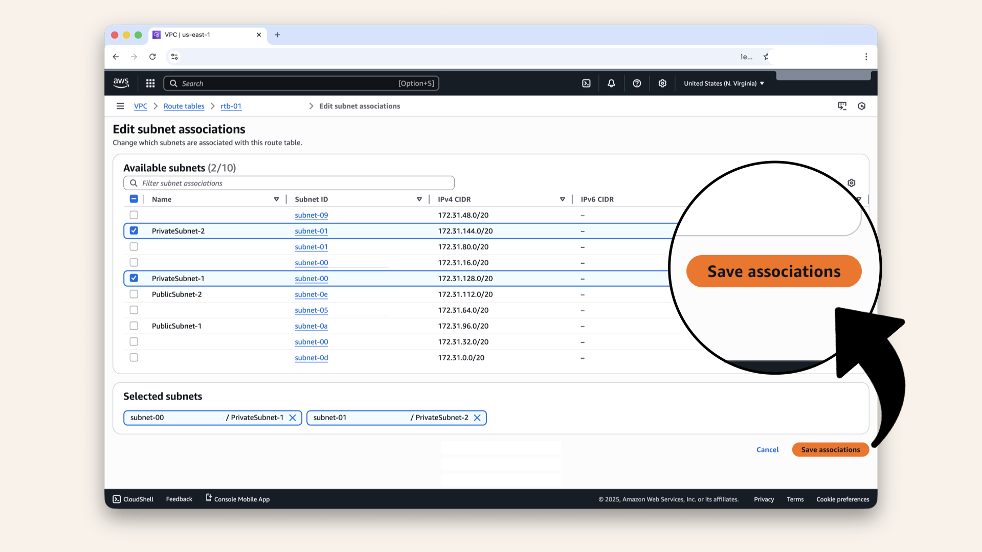 Click Save associations Click Save associations