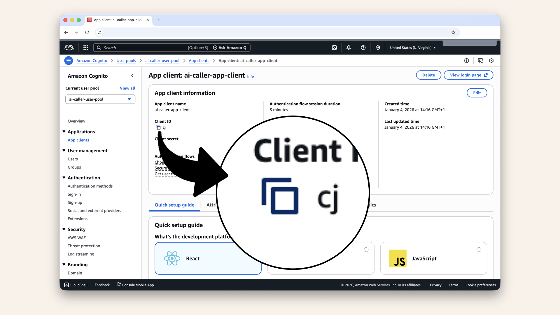 Click the copy icon to copy your Client ID
