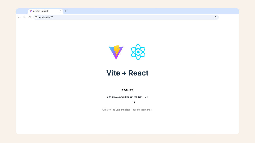 Visit the localhost address you see, e.g., http://localhost:5173/