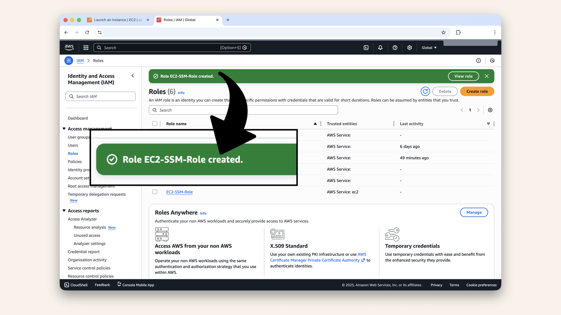 You should see Role created โ
You should see Role created โ