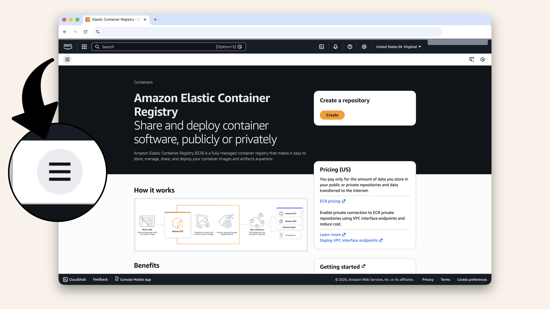 Click the left navigation menu