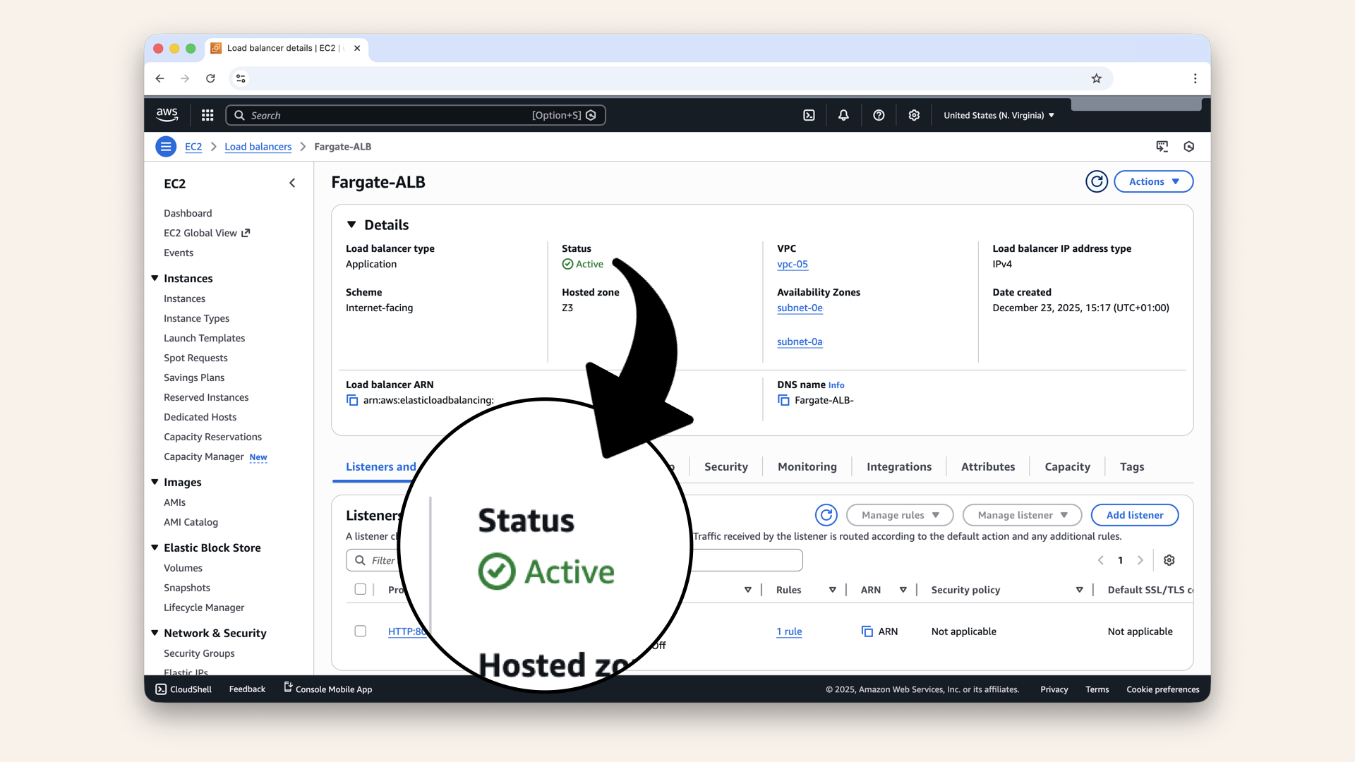 Refresh the page until State changes to Active