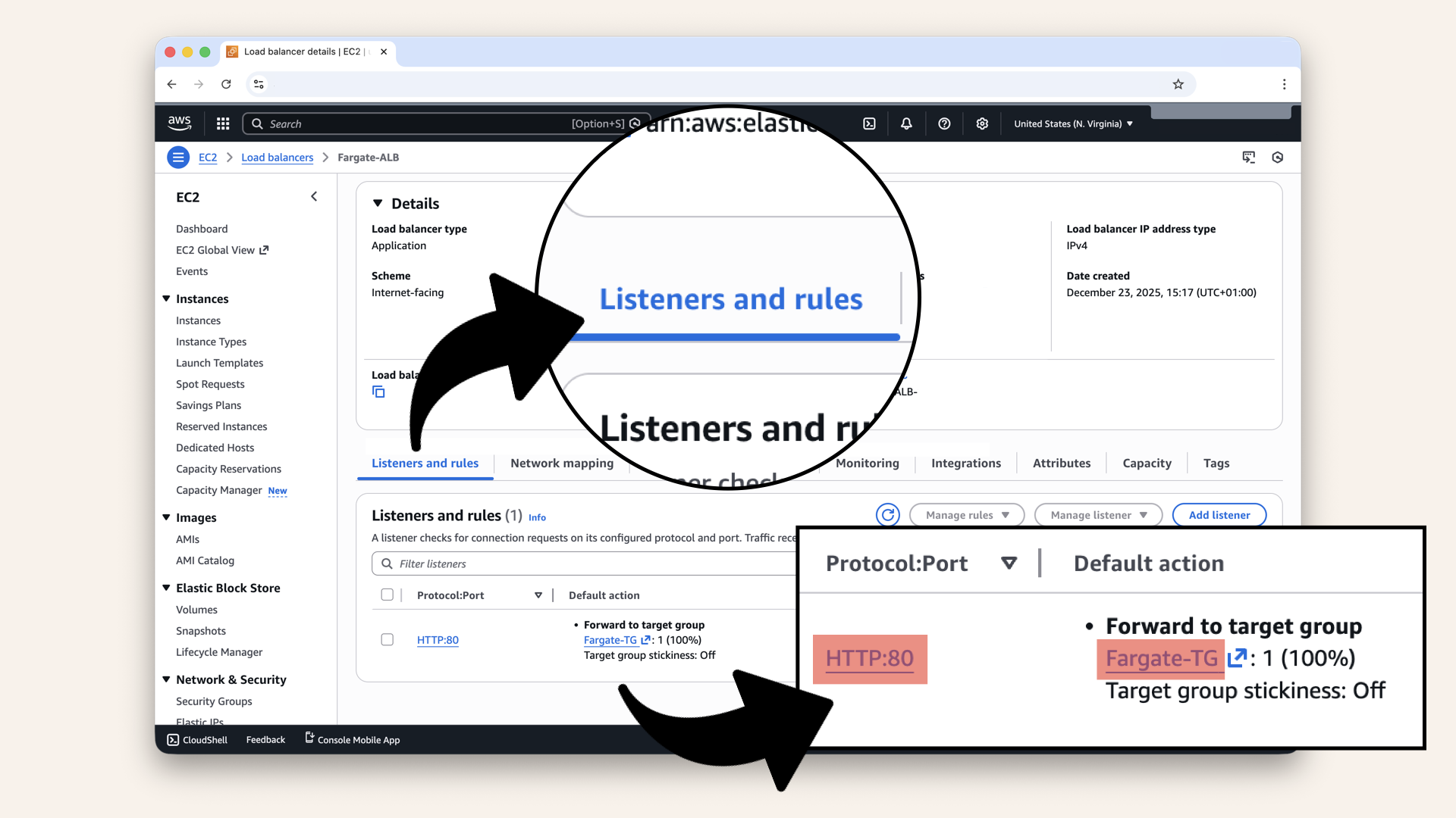 Go to the Listeners tab and verify listeners