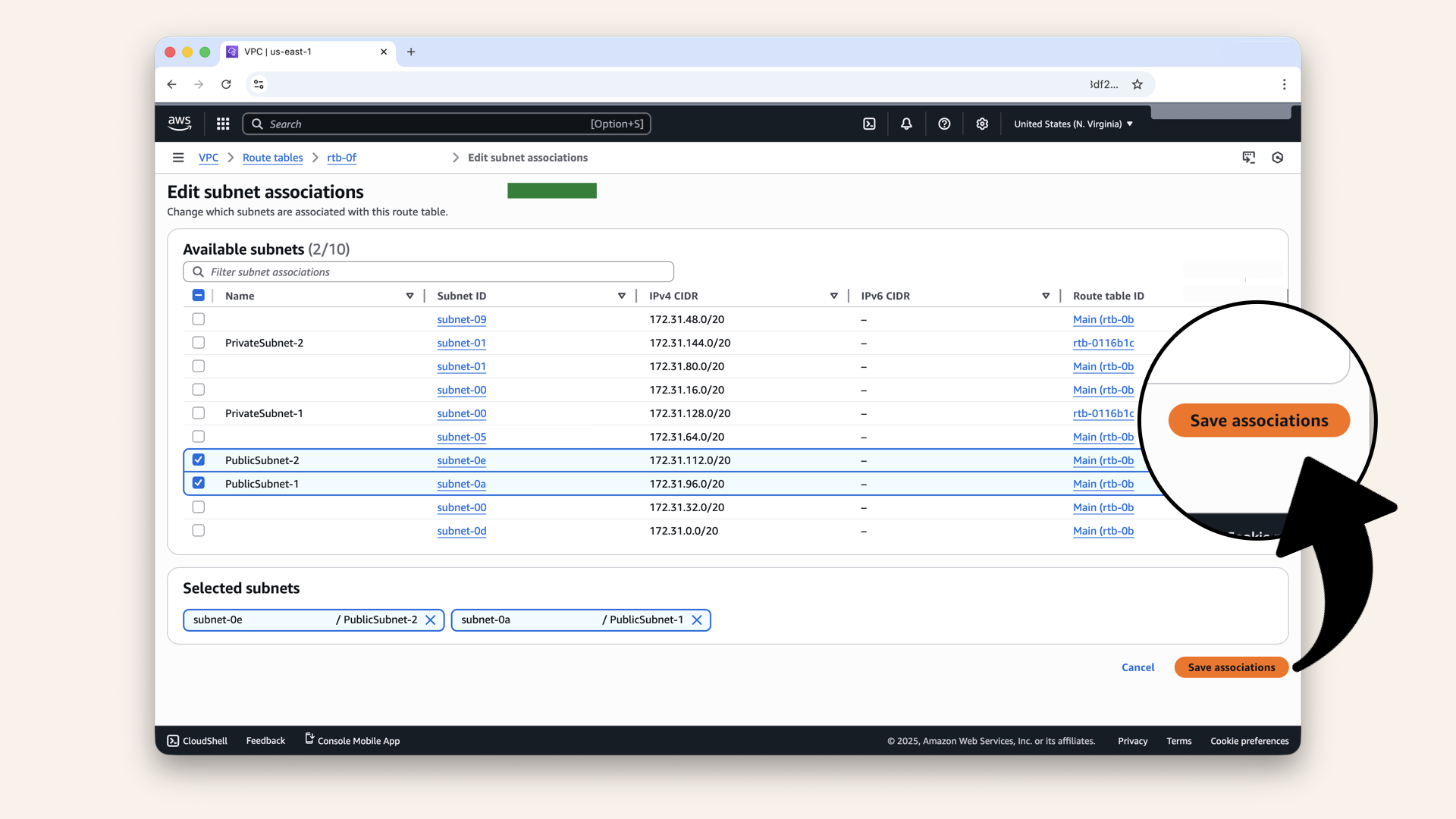 Click Save associations Click Save associations