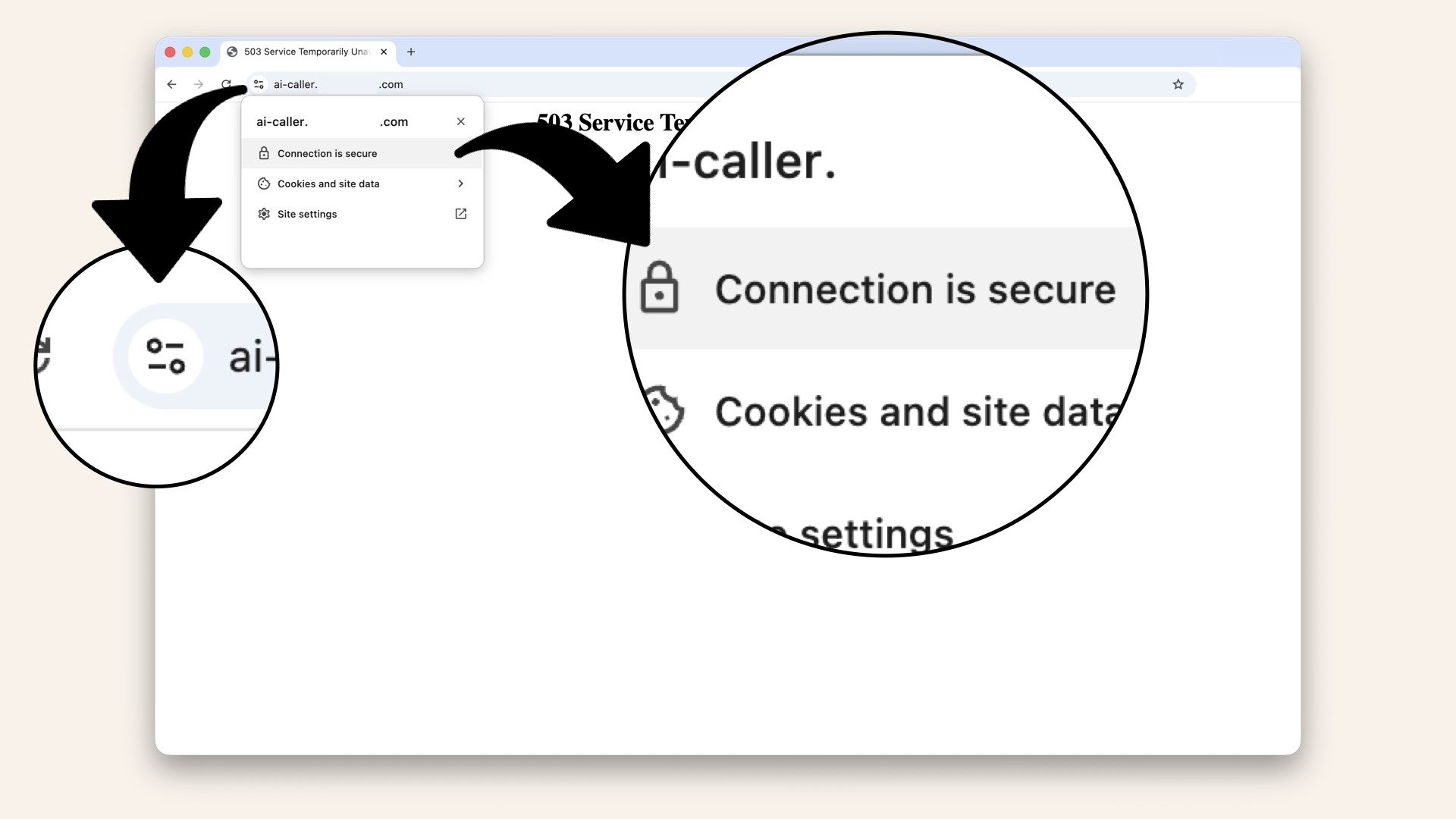 Expected result: Secure or Connection is secure