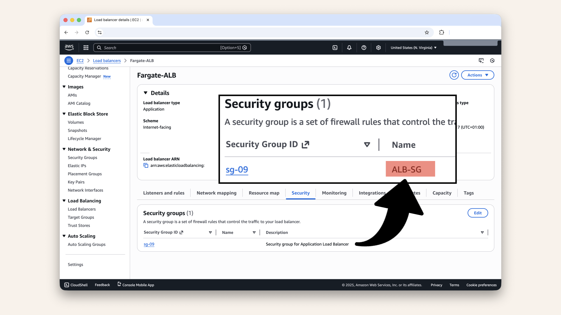 Verify ALB-SG is attached
