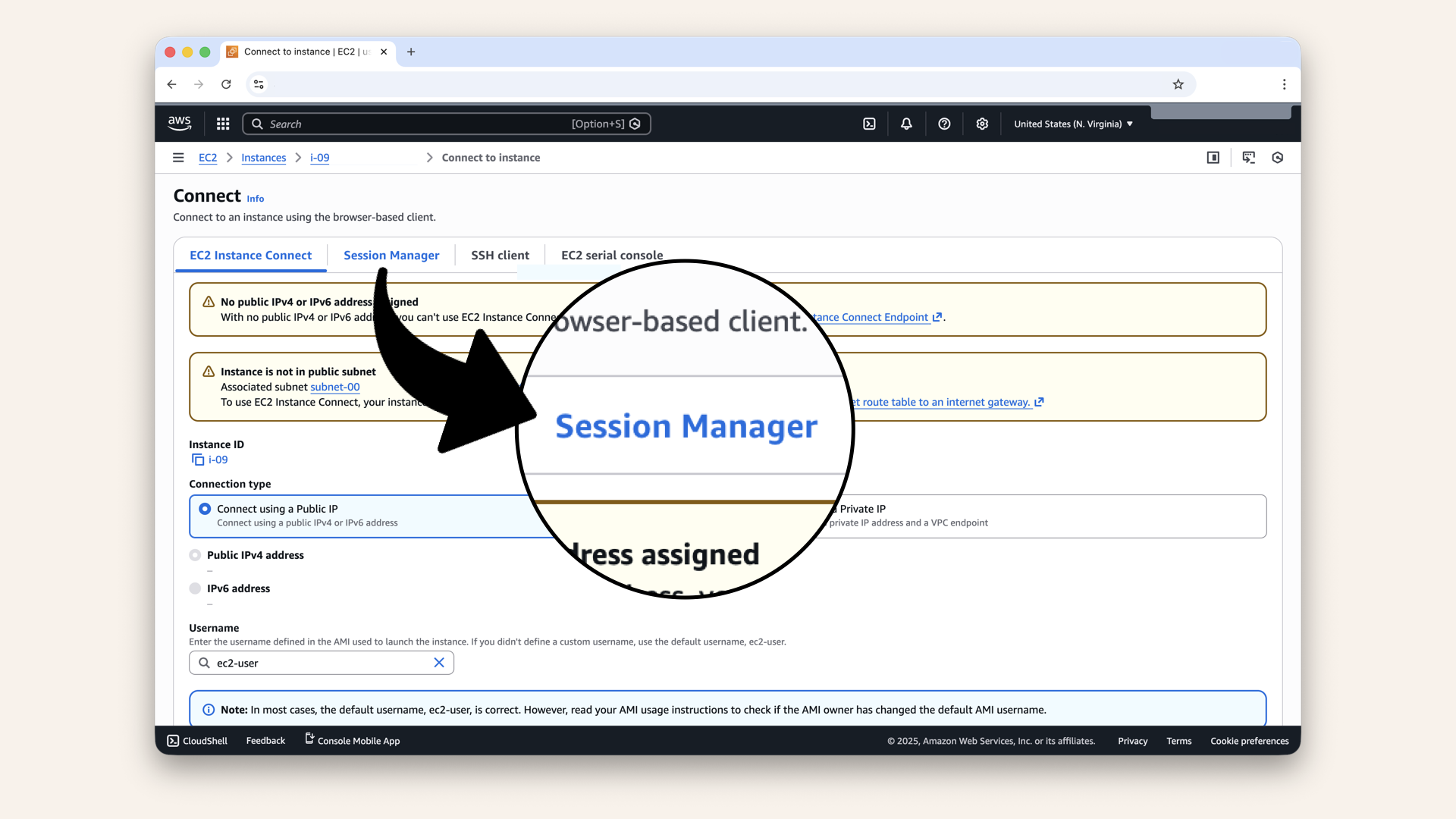 Click the Session Manager tab Click the Session Manager tab