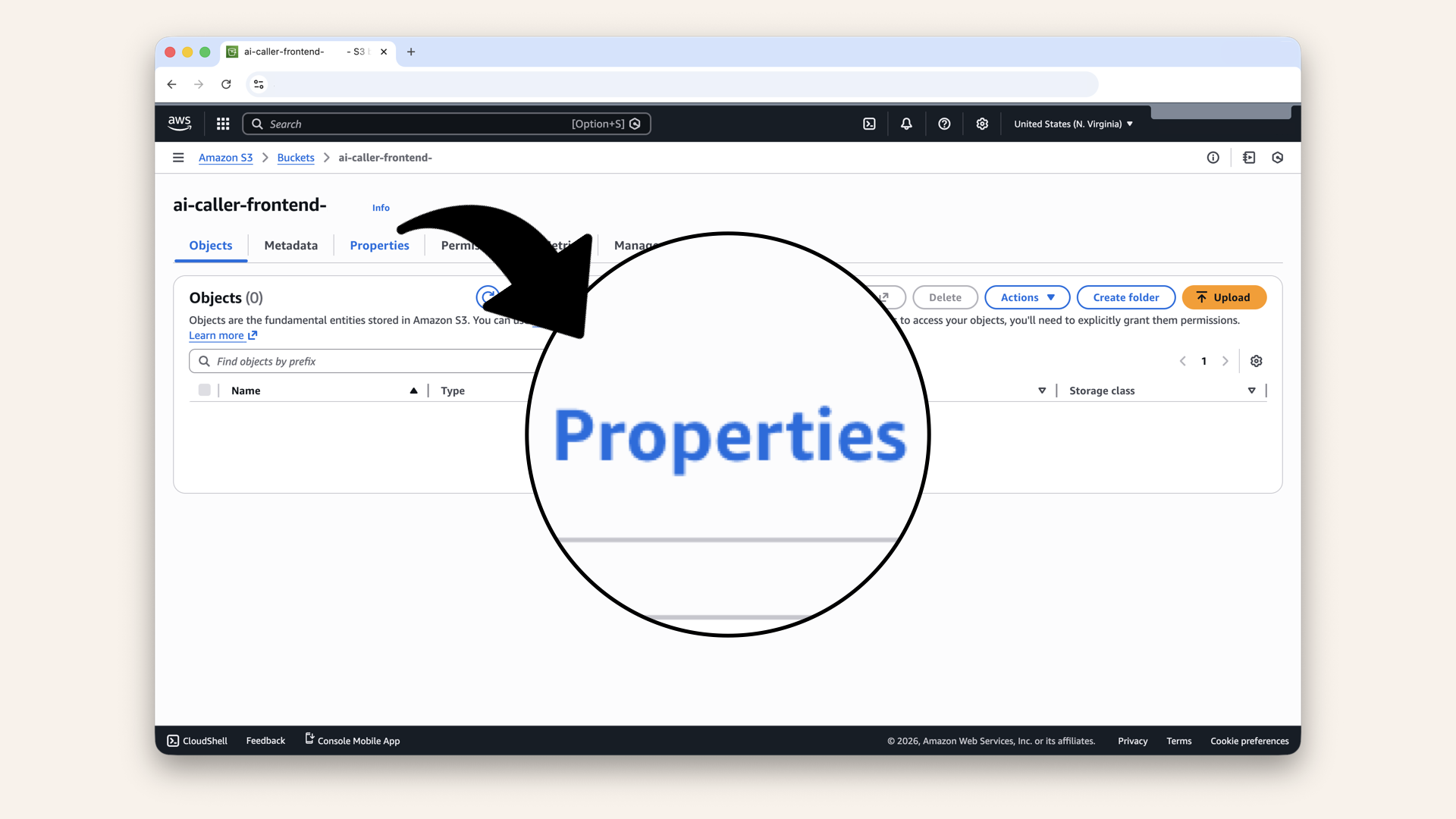 Click Properties tab