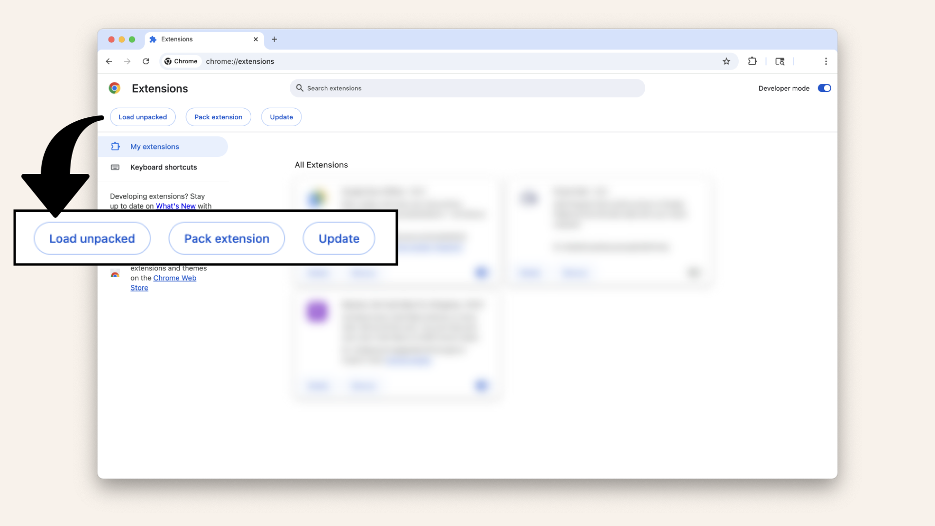 Having the Developer mode switched one will give you access to 3 new features