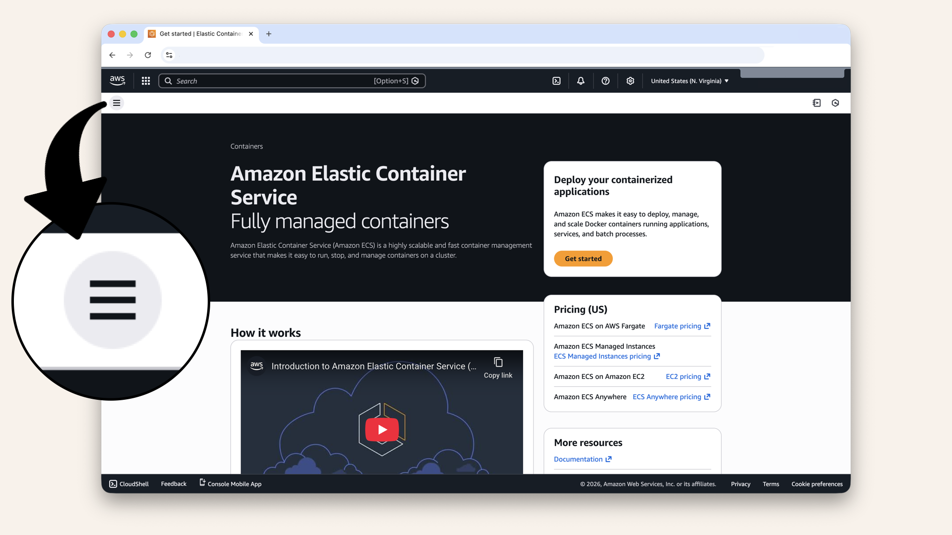 Click the left navigation menu