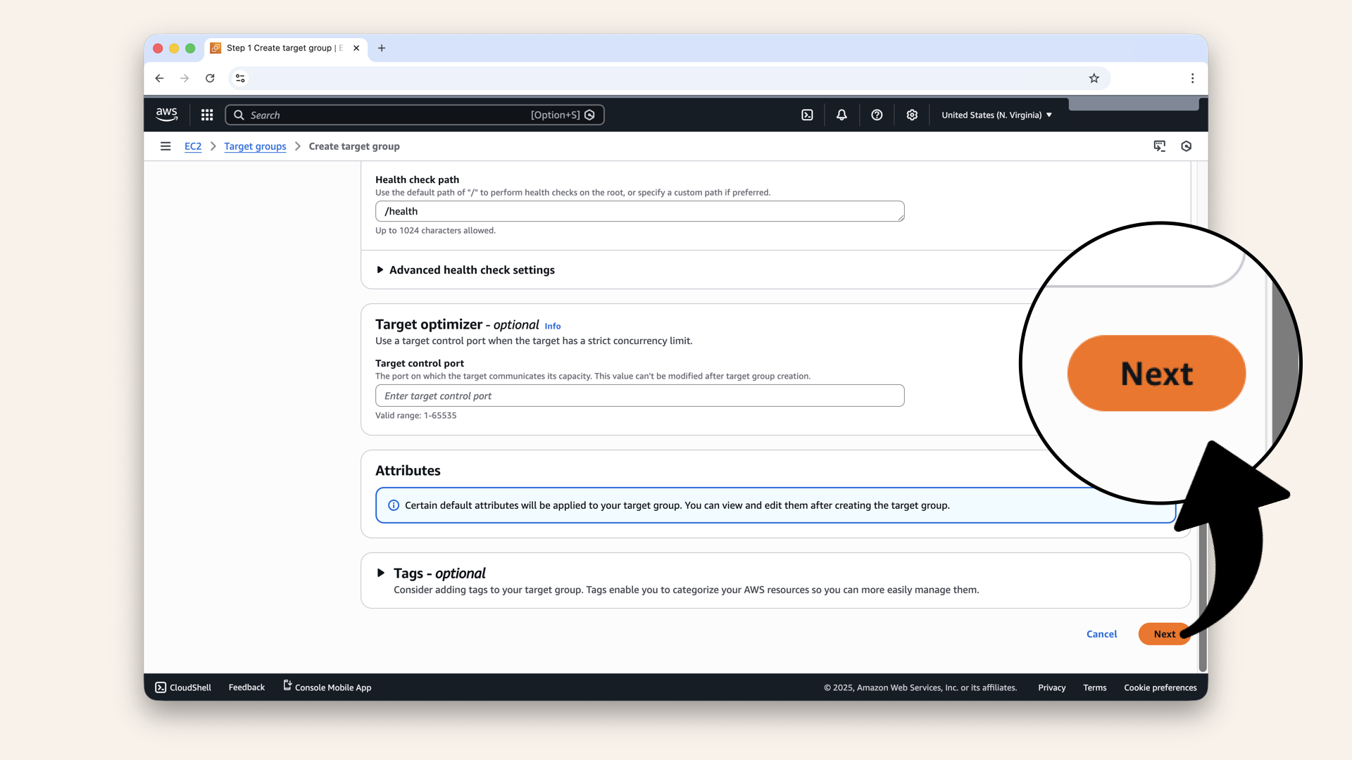Scroll all the way down and click Next