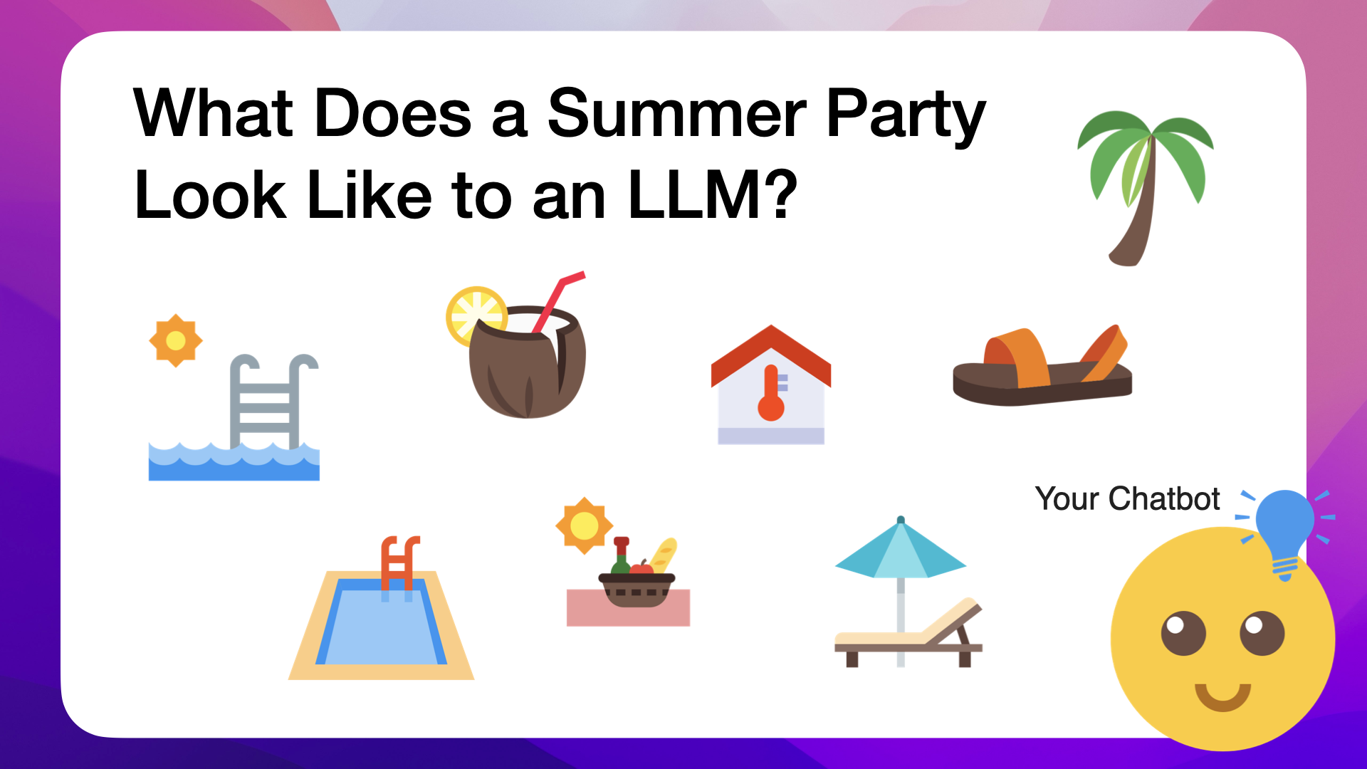 How a summer party might look like to an LLM