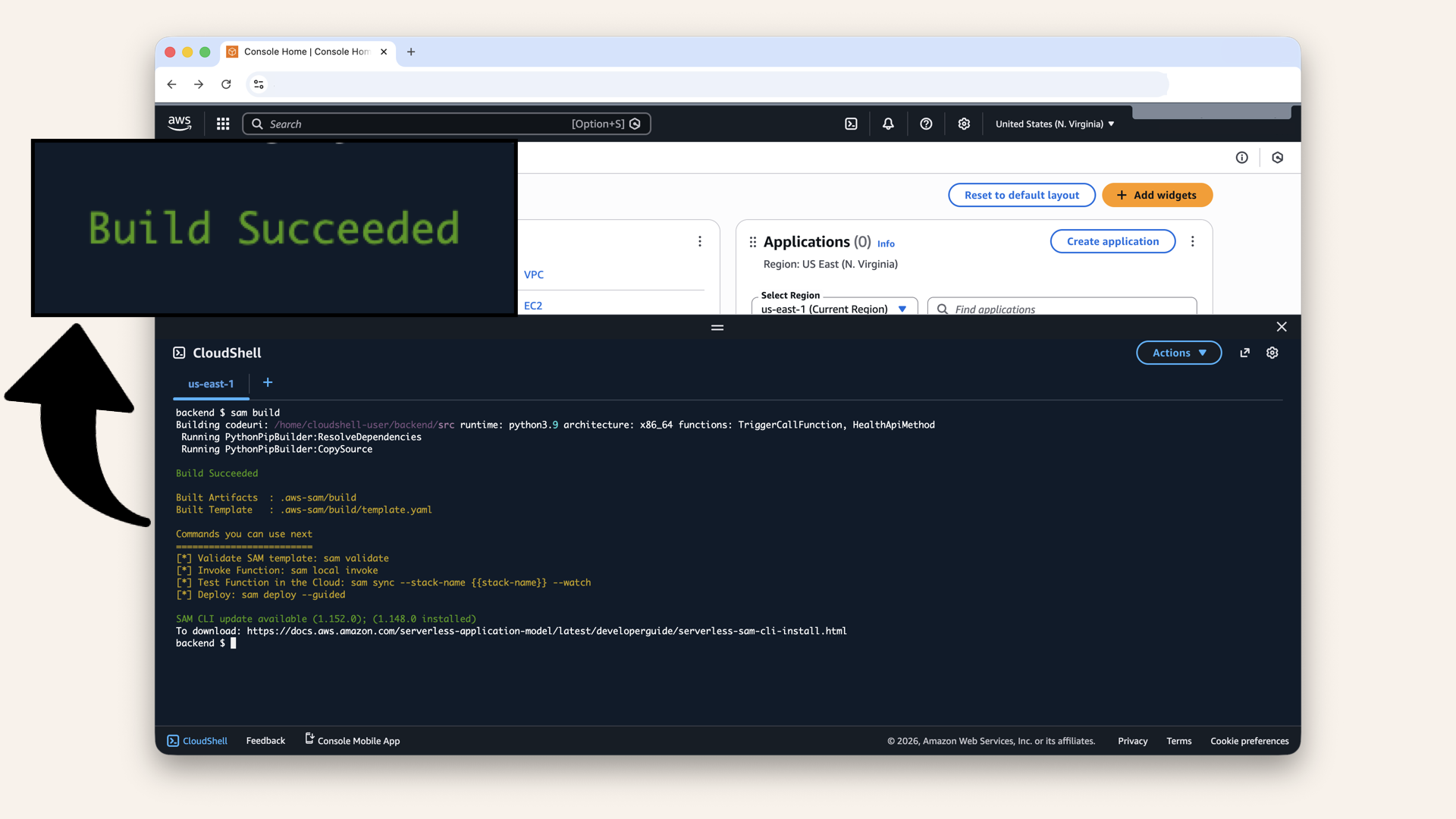 Expected output: Build Succeeded