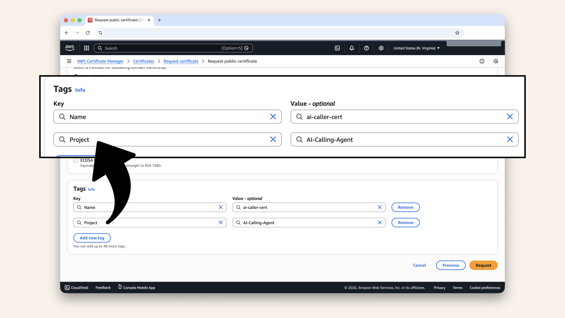 Optional: Add tags for organization