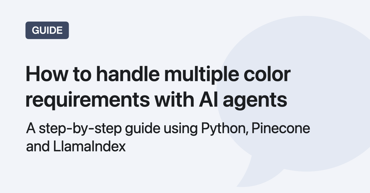 How to build an AI agent with LlamaIndex that can handle multiple color requirements